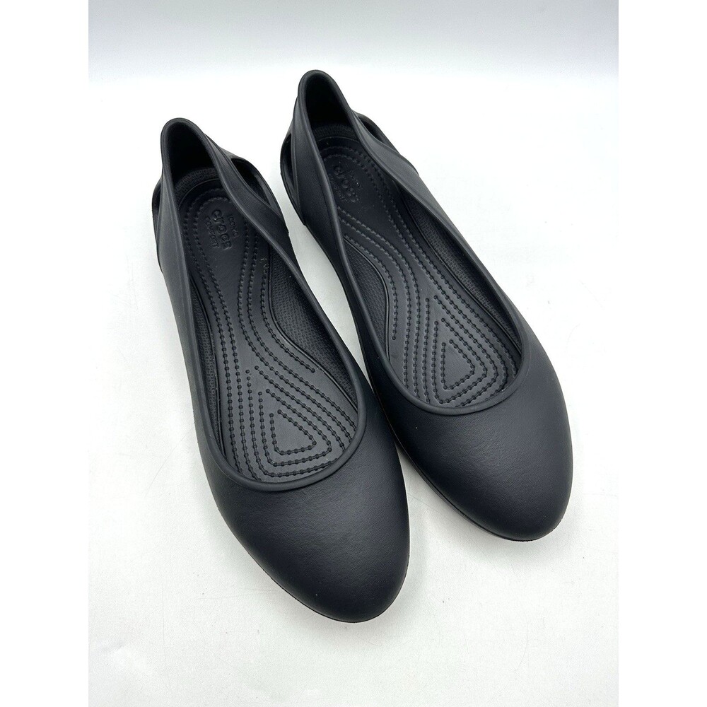 Crocs Sloane Ballet Flats Women's 11 Black Slip On Almond Toe